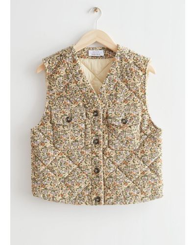 & Other Stories Quilted Vest - Multicolor