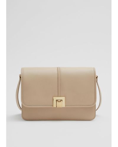 & Other Stories Classic Leather Shoulder Bag - Natural