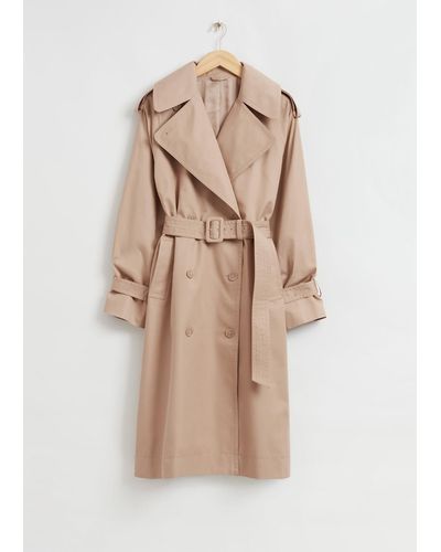 & Other Stories Relaxed Long-fit Trench Coat - Green