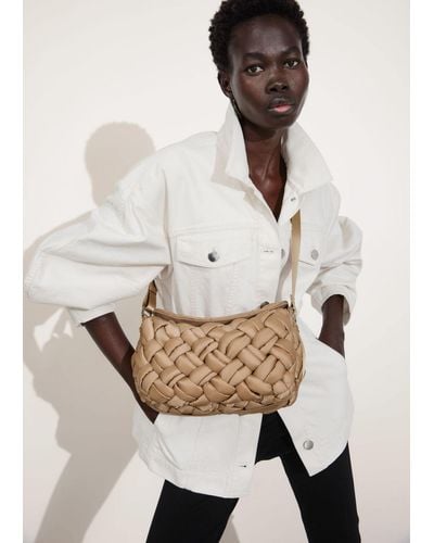 & Other Stories Braided Nylon Shoulder Bag - Natural