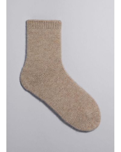 & Other Stories Cashmere Socks - Natural