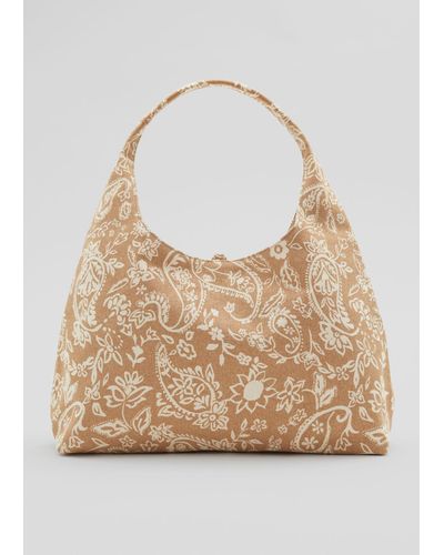 & Other Stories Canvas Printed Tote Bag - Yellow