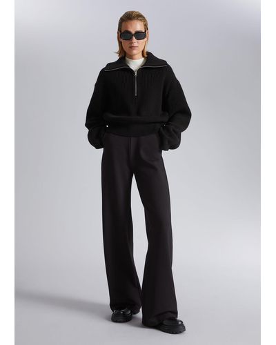 & Other Stories Wide Trousers - Black