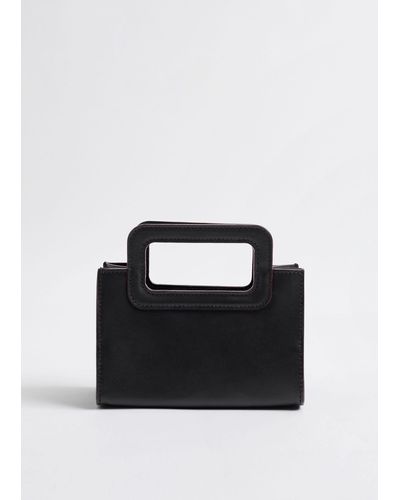 & Other Stories Mini Leather Shoulder Bag - Black