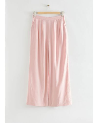 & Other Stories Soft Pyjama Trousers - Pink