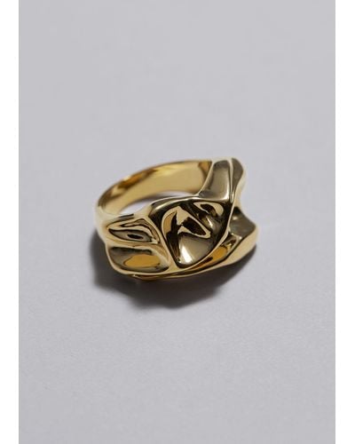 & Other Stories Sculptural Draped Ring - Metallic