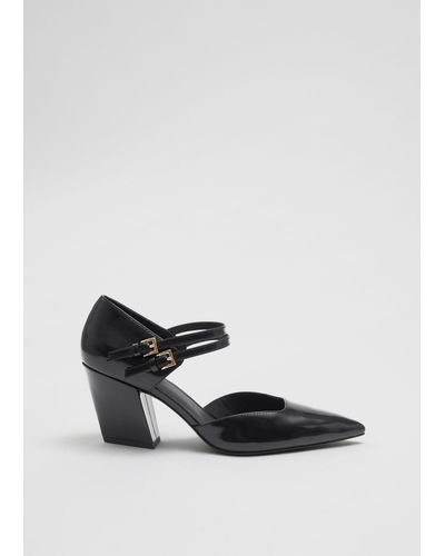 & Other Stories Western Leather Pumps - Black