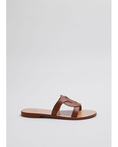 & Other Stories Woven Leather Sandals - Natural
