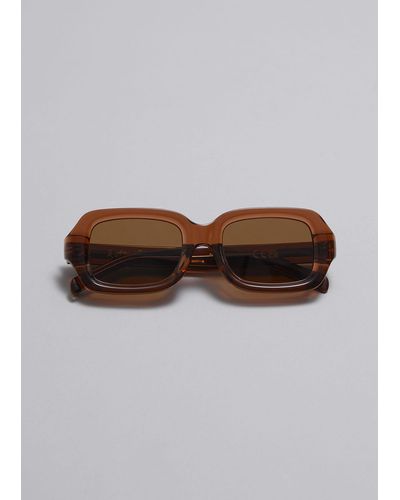 & Other Stories Polarized Oval Sunglasses - Brown