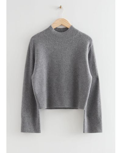 & Other Stories Relaxed Fit Cashmere Sweater - Gray