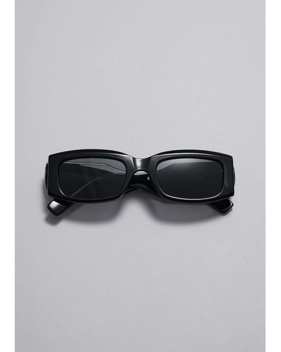 & Other Stories Rectangular-frame Sunglasses - Grey