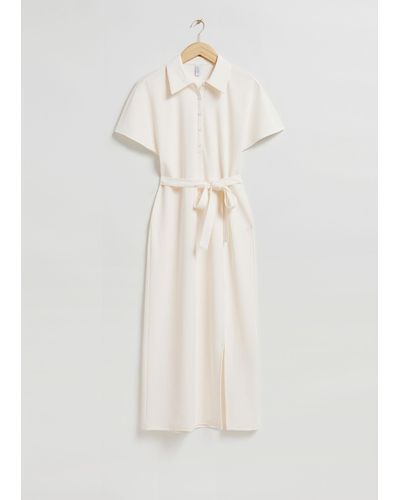 & Other Stories Mid-length Polo Dress - White