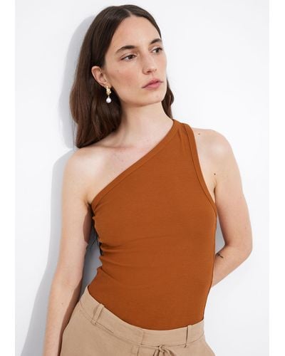 & Other Stories One-shoulder Tank Top - Brown
