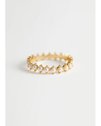& Other Stories Pearl Ring - Grey