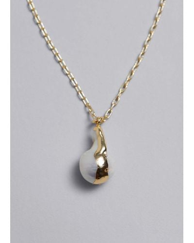 & Other Stories Chunky Pearl Necklace - White