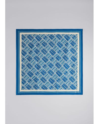 & Other Stories Printed Square Scarf - Blue