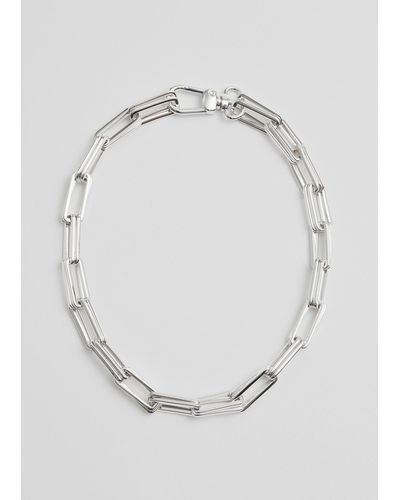 & Other Stories Chunky Chain Link Necklace - Brown