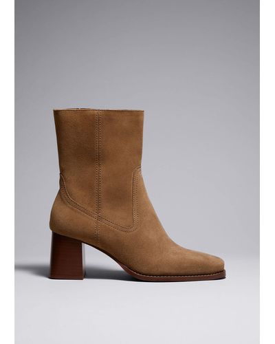 & Other Stories Classic Leather Ankle Boots - Brown