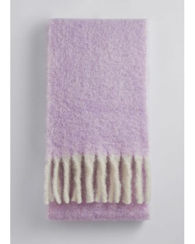 & Other Stories Large Mohair-blend Scarf - Purple