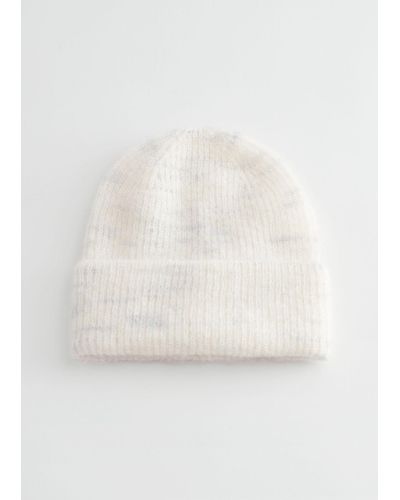 & Other Stories Space Dye Wool Beanie - White