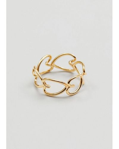 & Other Stories Heart Link Ring - White