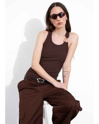 & Other Stories Metal-buckle Tank Top - Brown