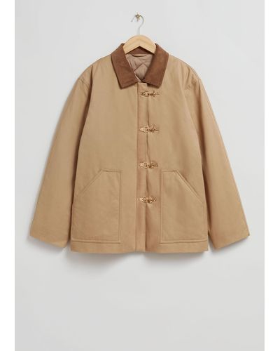 & Other Stories Loose Duffle Jacket - Natural