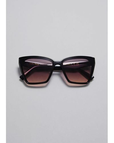 & Other Stories Oversized Cat-eye Sunglasses - Grey