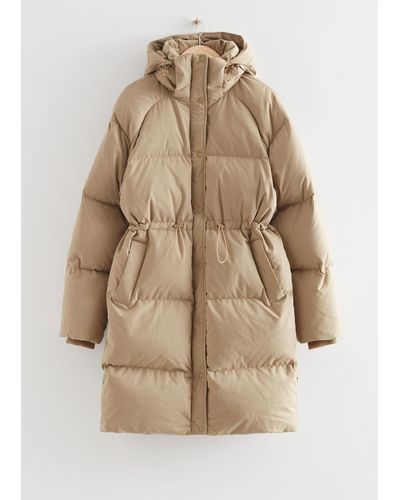 & Other Stories Mid-length Puffer Coat - Natural
