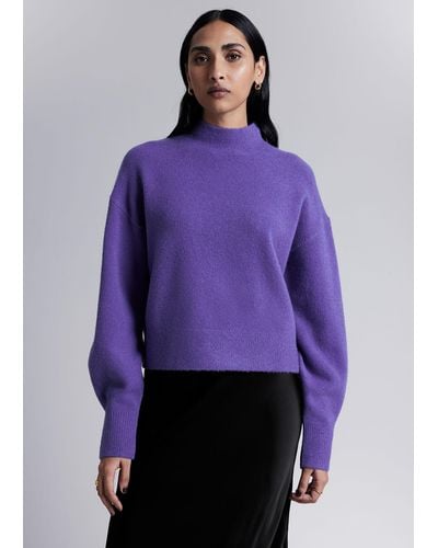 & Other Stories Mock-neck Sweater - Purple