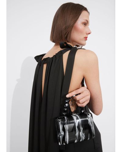 & Other Stories Marbled Clutch - Black