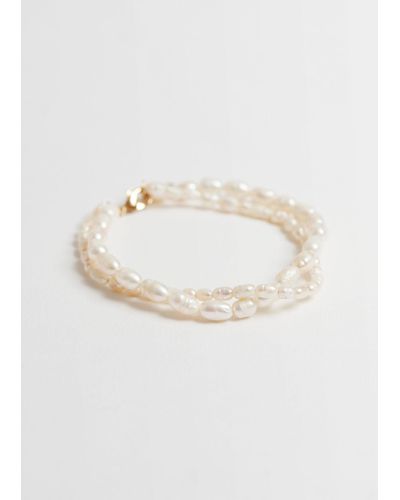 & Other Stories Delicate Mother Of Pearl Bracelet - White