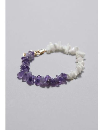 & Other Stories Semi-precious Stone Bracelet - Grey