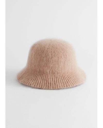 & Other Stories Fuzzy Bucket Hat - Natural