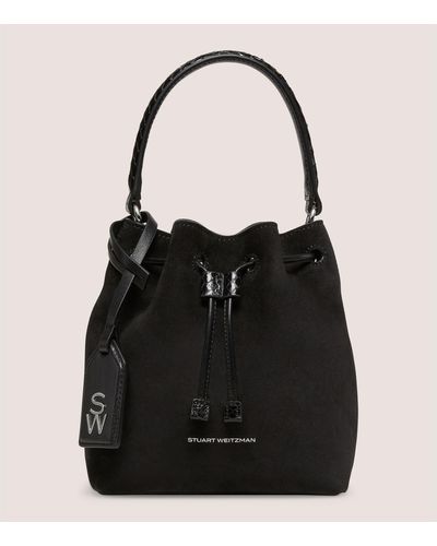 Stuart Weitzman Rae Mini Bucket Bag Handbags - Black