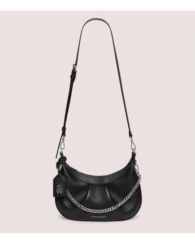 Stuart Weitzman Stellar Crescent Bag Handbags - Black
