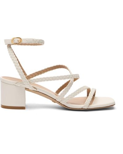 Stuart Weitzman , WOVETTE 50 ANKLE-STRAP SANDAL, SANDALI, - Neutro