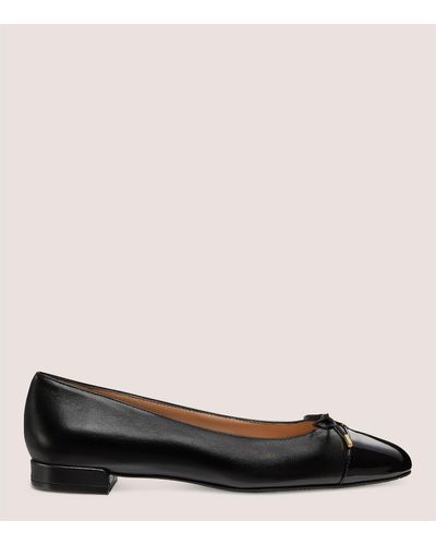 Stuart Weitzman Sleek Bow Flats & Loafers - Black