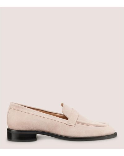 Stuart Weitzman Palmer Sleek Loafer Flats & Loafers - Natural