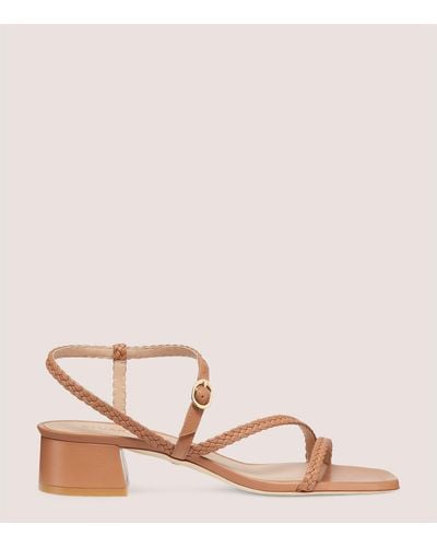 Stuart Weitzman Wovette 35 Flareblock Sandal - Pink