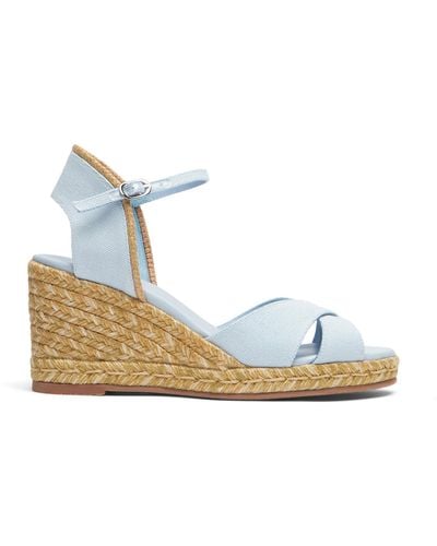 Stuart Weitzman , MIRELA II ESPADRILLE WEDGE, KEILABSATZSCHUH, - Blau