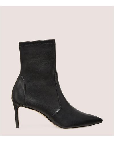 Stuart Weitzman Polish City 75 Stretch Bootie - Black