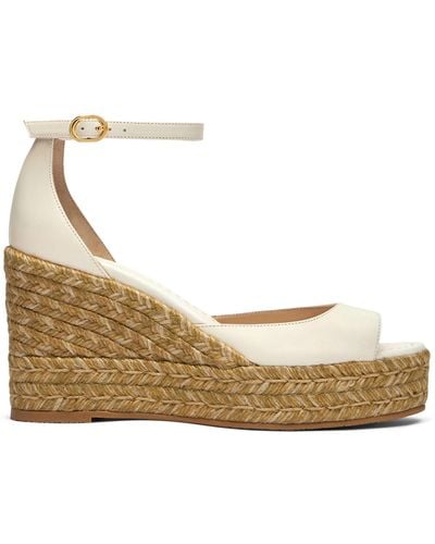 Stuart Weitzman , NUDISTIA ESPADRILLE WEDGE, CHAUSSURES COMPENSÉES, - Métallisé