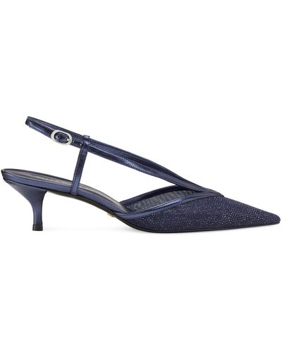 Stuart Weitzman , NOCHE 50 SLINGBACK, Check immagini, - Blau