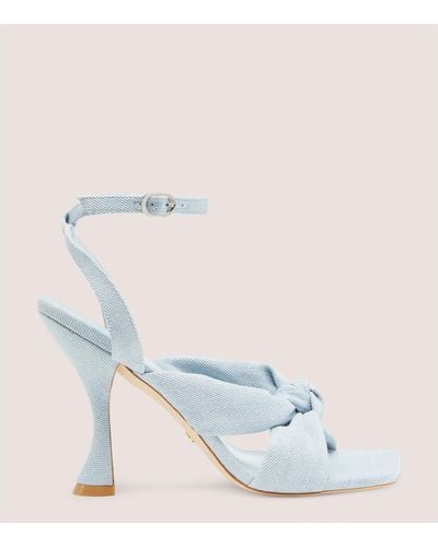 Stuart Weitzman Playa Ankle-strap 100 Knot Sandal The Sw Outlet - White