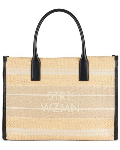 Stuart Weitzman Sw Tote, Bolsas, , Sw Embroidery Denim Logo - Neutro