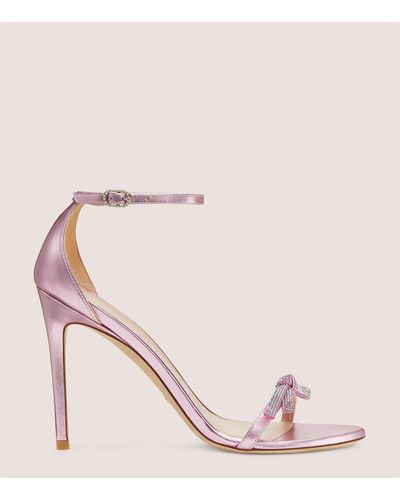 Stuart Weitzman Nudist Sw Bow 100 Sandal The Sw Outlet - Pink