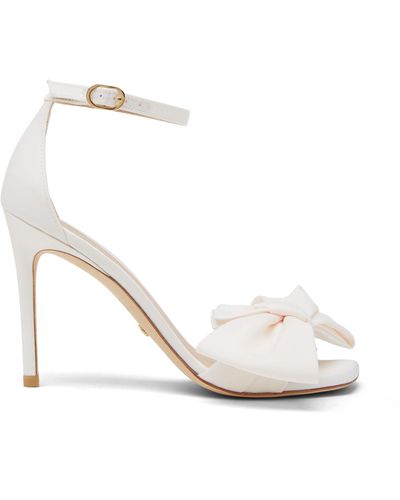 Stuart Weitzman , NUDISTCURVE LOVEKNOT 100 SANDAL, Check immagini, - Blanc