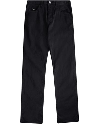 Emporio Armani J21 Regular-fit Stretch-gabardine Jeans - Black