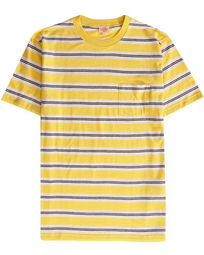 Armor Lux Heritage Striped Short Sleeve T-shirt - Yellow